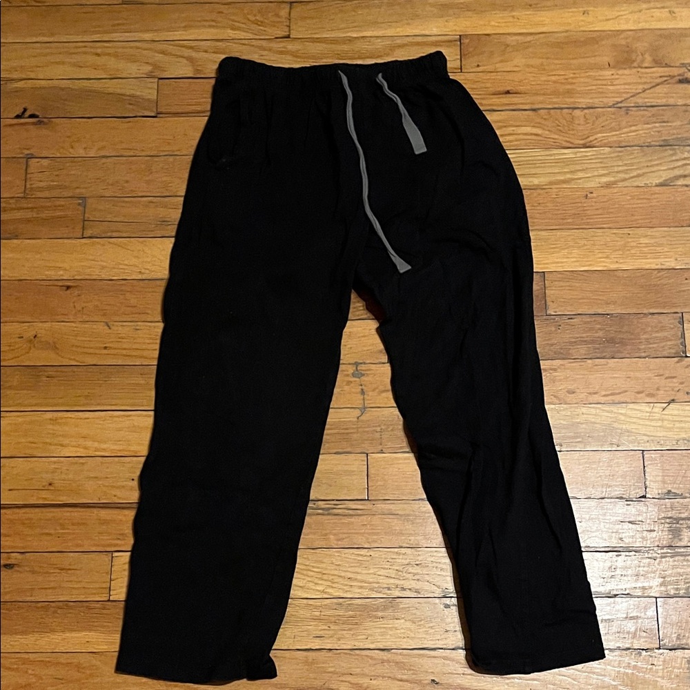 Tailor Vintage Black Joggers with Gray Drawstring